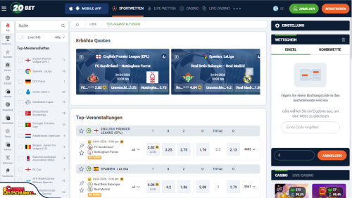 20Bet Casino Sport