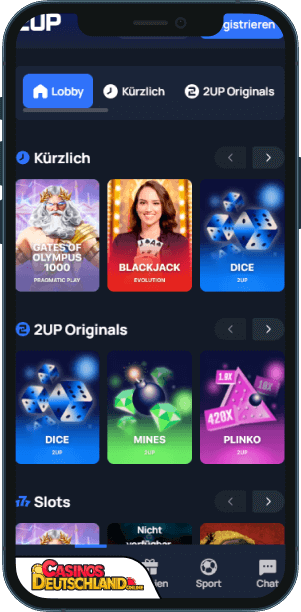 2UP Casino Mobile app