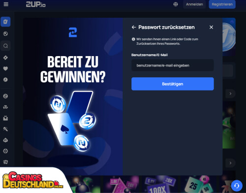2UP Casino Problem beim Einloggen