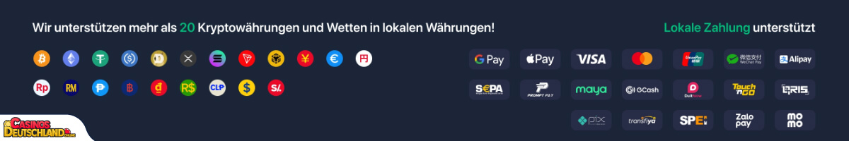 2UP Casino Zahlungsmethoden