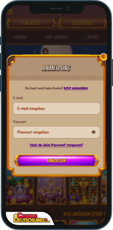 AbuKing Casino Anmeldung