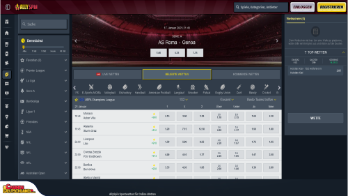 AllySpin Casino Sport