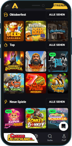 Amonbet Casino Mobile app