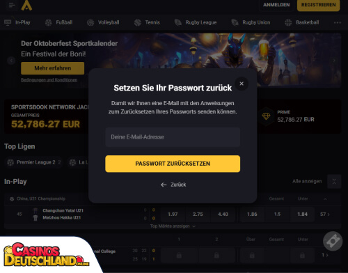 Amonbet Casino Problem beim Einloggen