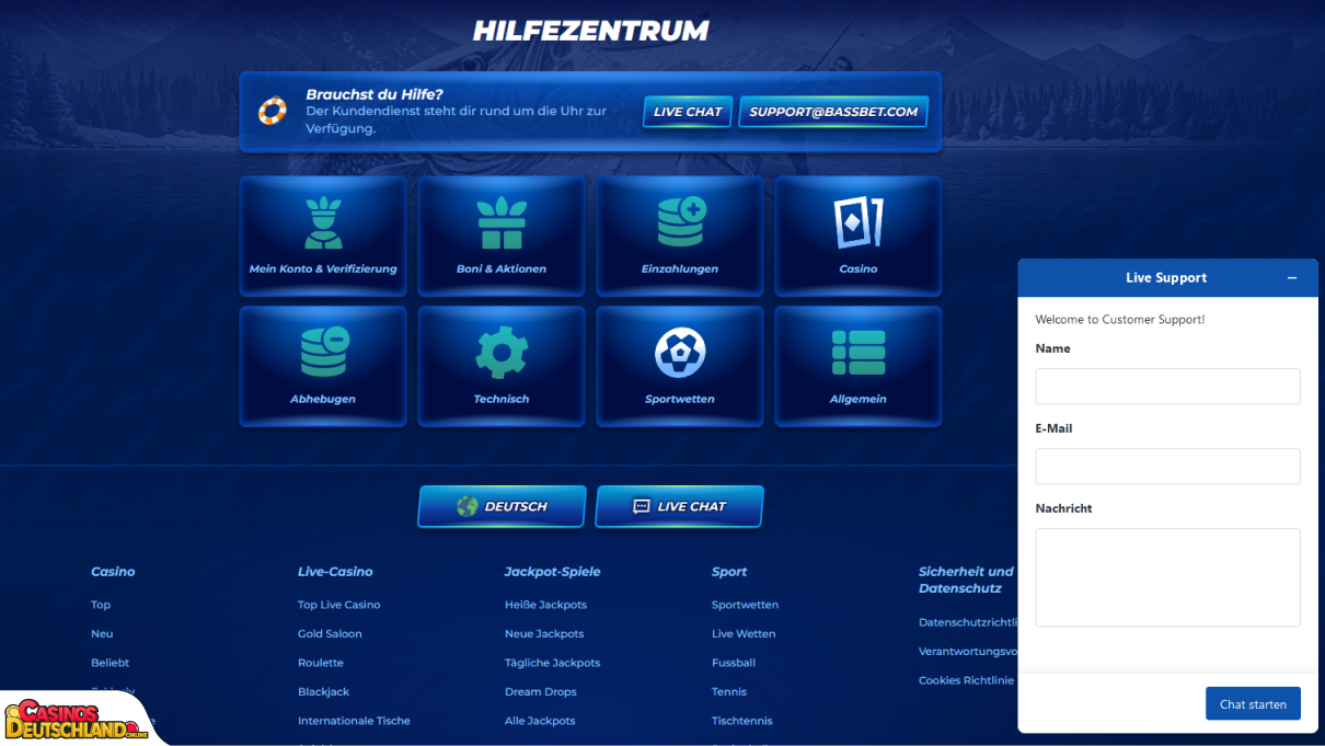BassBet Casino Unterstützung