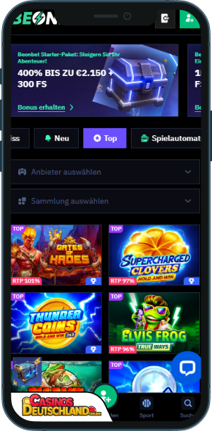 BeonBet Casino Mobile app