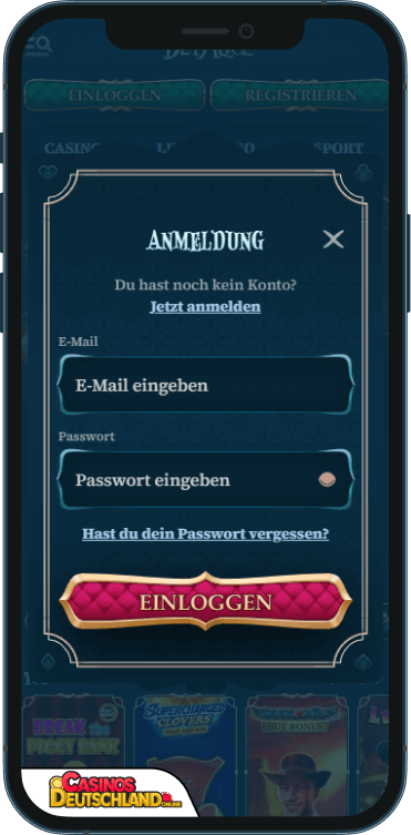 BetAlice Casino Anmeldung