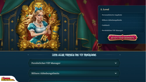 BetAlice Casino vip program