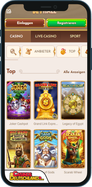 BetHall Casino Mobile app