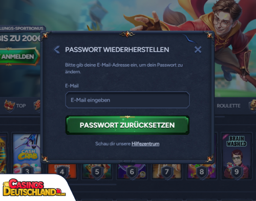 BetWarts Casino Problem beim Einloggen