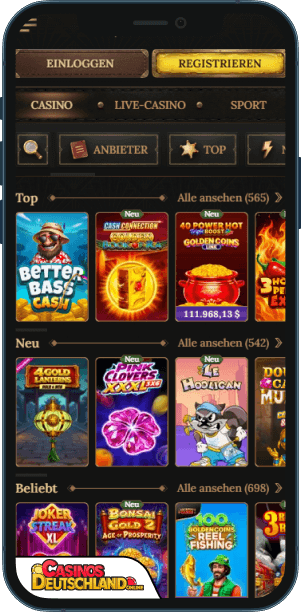 BetWest Casino Mobile app