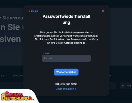 BookOfBet Casino Problem beim Einloggen