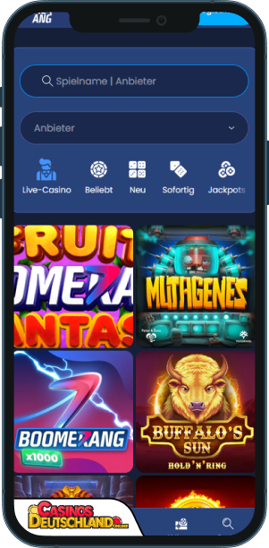 BoomerangBet Casino Mobile app