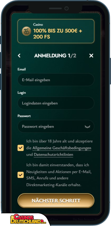 Cashed Casino Anmeldung
