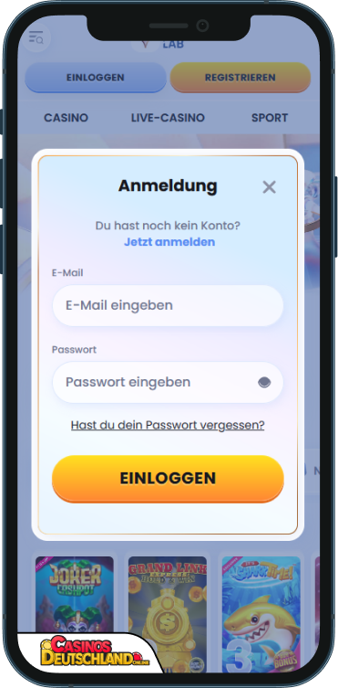 CasinoLab Casino Anmeldung