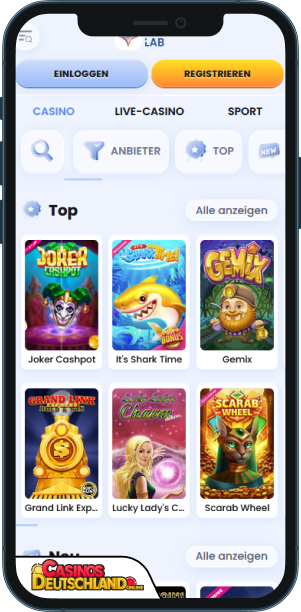 CasinoLab Casino Mobile app