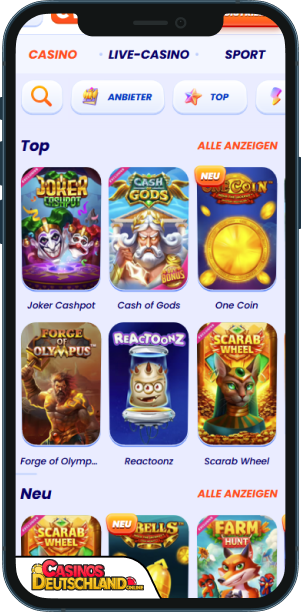 Cawino Casino Mobile app