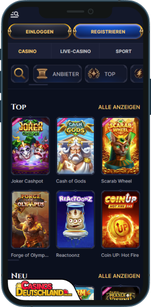 Cazeus Casino Mobile app