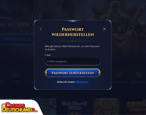 Cazeus Casino Problem beim Einloggen