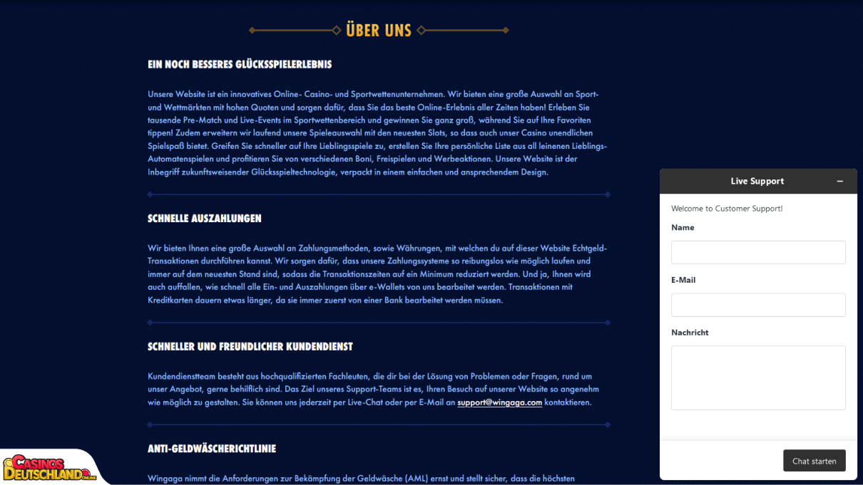 ChachaBet Casino Unterstützung