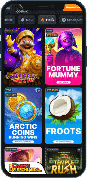 CosmicSlot Casino Mobile app
