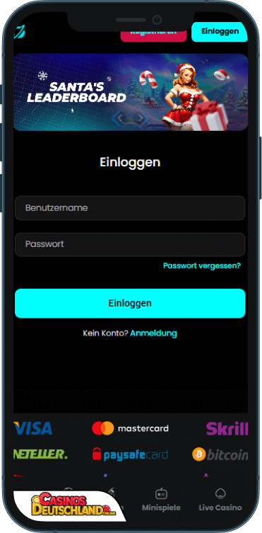 CosmoBet Casino Anmeldung