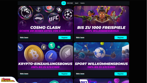 CosmoBet Casino bonus