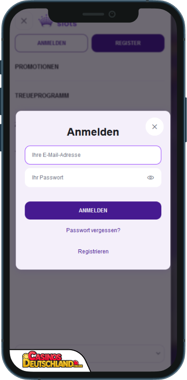 CrownSlots Casino Anmeldung