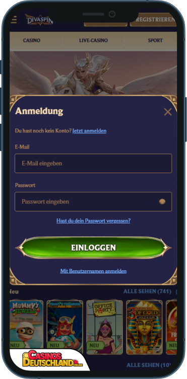 Divaspin Casino Anmeldung