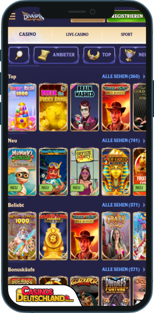 Divaspin Casino Mobile app