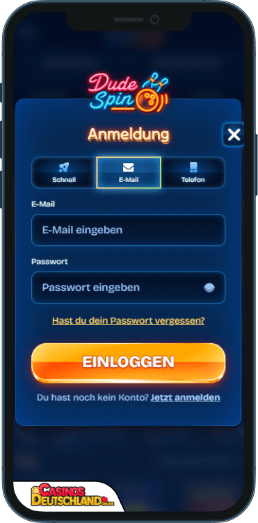 Dudespin Casino Anmeldung