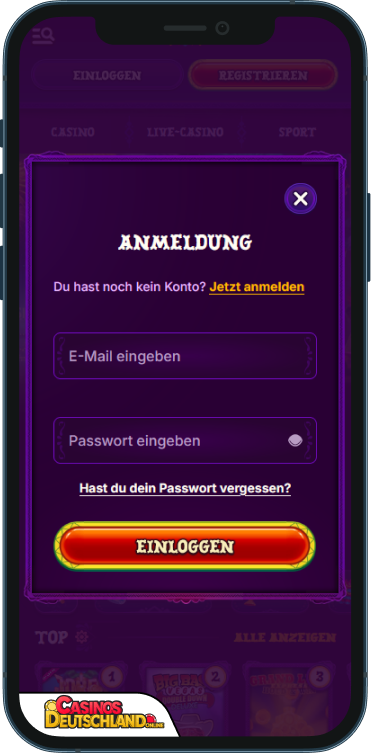 DuoSpin Casino Anmeldung