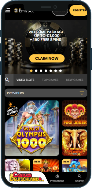 EmirBet Casino Mobile app