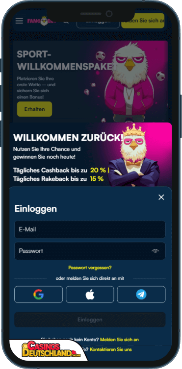 Fanobet Casino Anmeldung