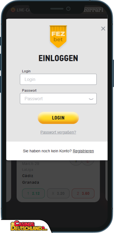 FezBet Casino Anmeldung