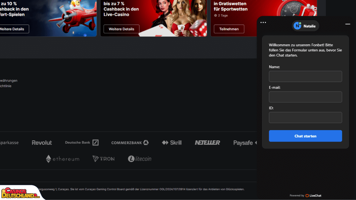 FonBet Casino Unterstützung