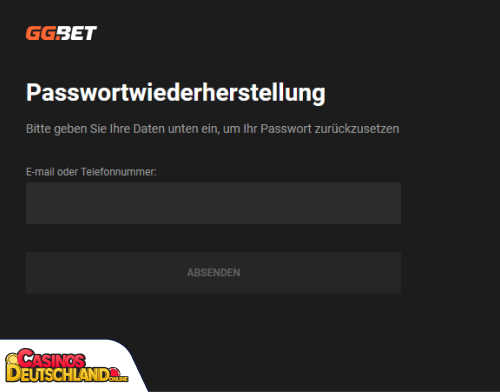 GGBet Casino Problem beim Einloggen