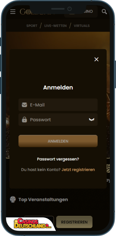 GoldSpin Casino Anmeldung