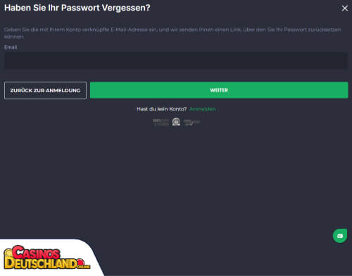 GoldenPlay Casino Problem beim Einloggen