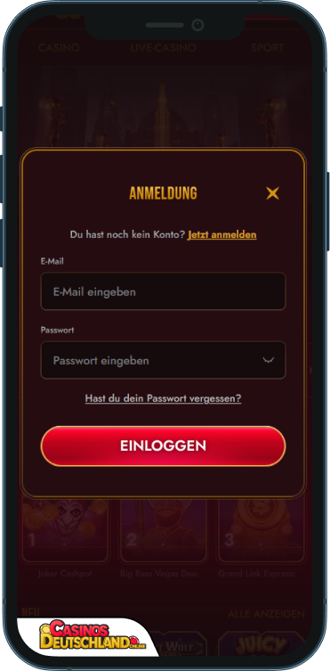 GrandClub Casino Anmeldung