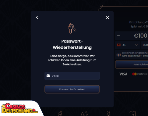 GreatSpin Casino Problem beim Einloggen