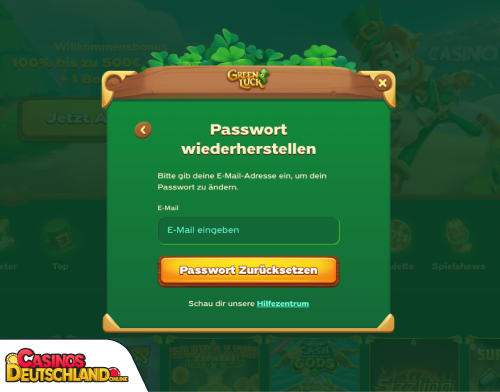 GreenLuck Casino Problem beim Einloggen