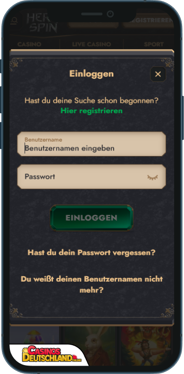 HeroSpin Casino Anmeldung