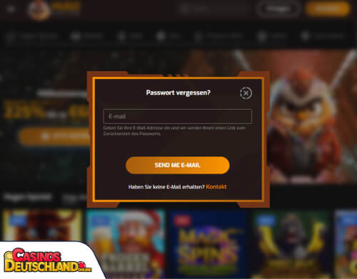 Hugo Casino Problem beim Einloggen