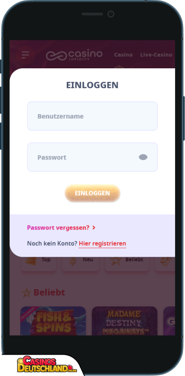Infinity Casino Anmeldung