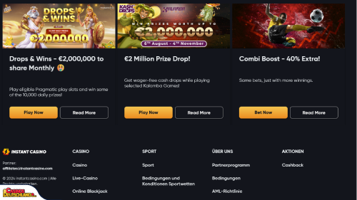 Instant Casino bonus