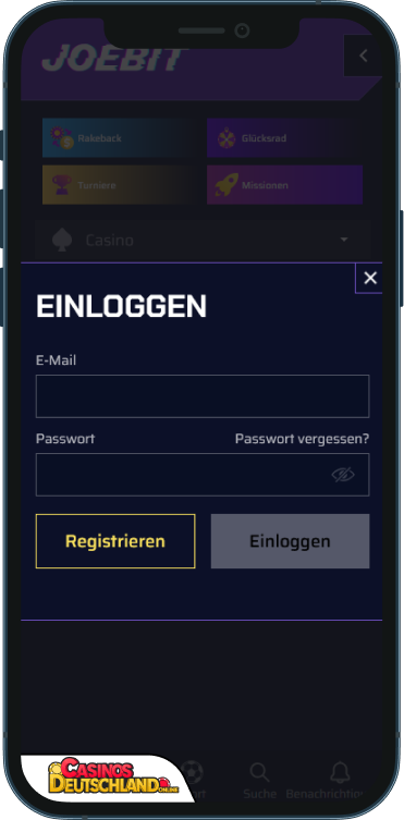 Joebit Casino Anmeldung