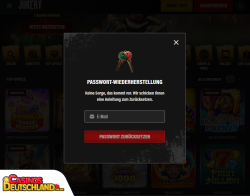 Jokery Casino Problem beim Einloggen