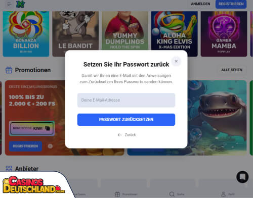 Koru Casino Problem beim Einloggen