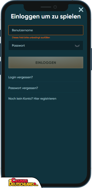 LegendPlay Casino Anmeldung